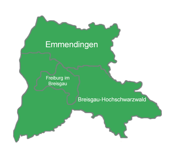 Landkreis Emmendingen, Stadt Freiburg, Breisgau