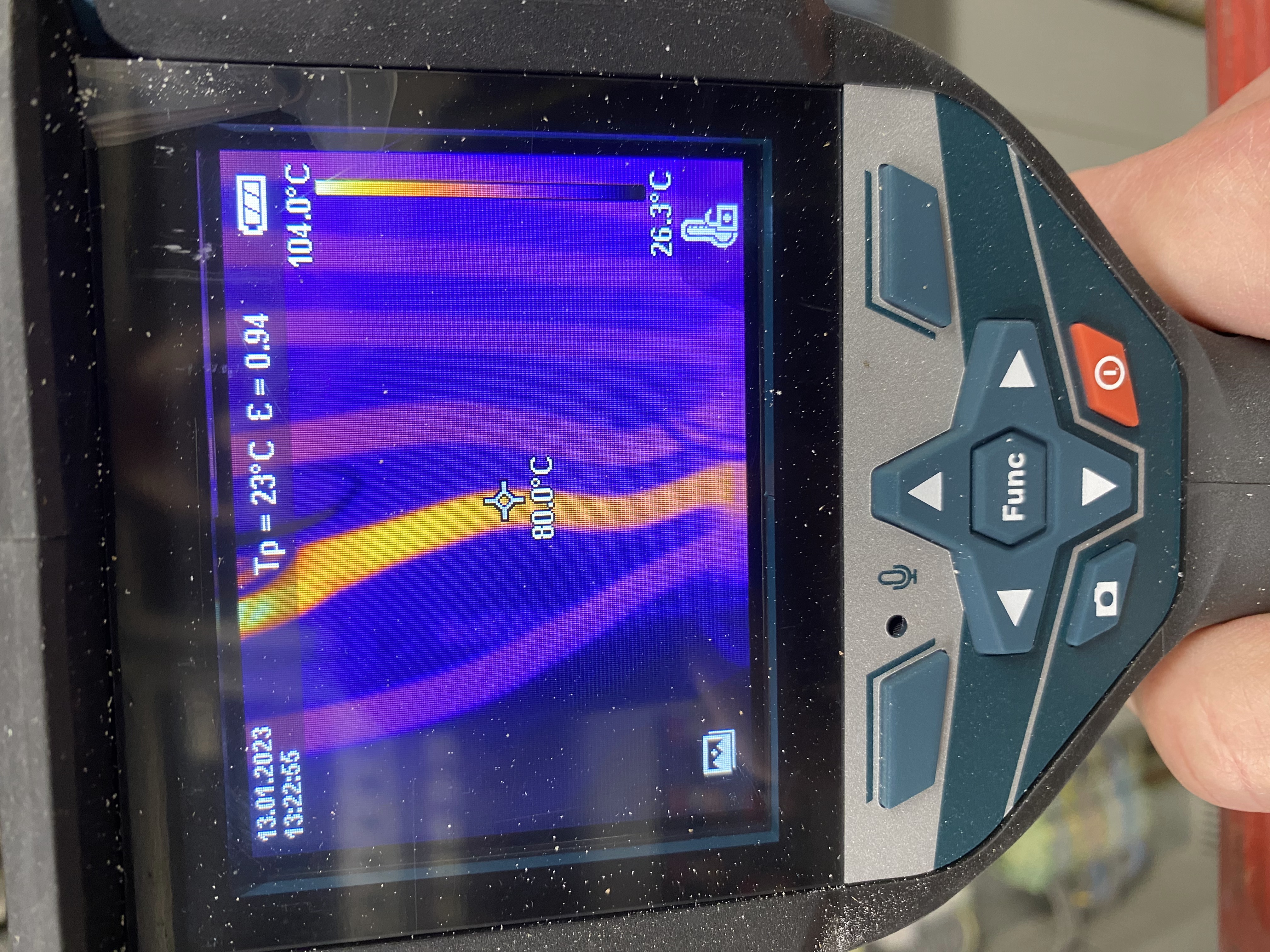 Wärmebildkamera zeigt Temperaturverteilung