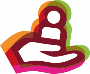 hand holding out and carrying person icon