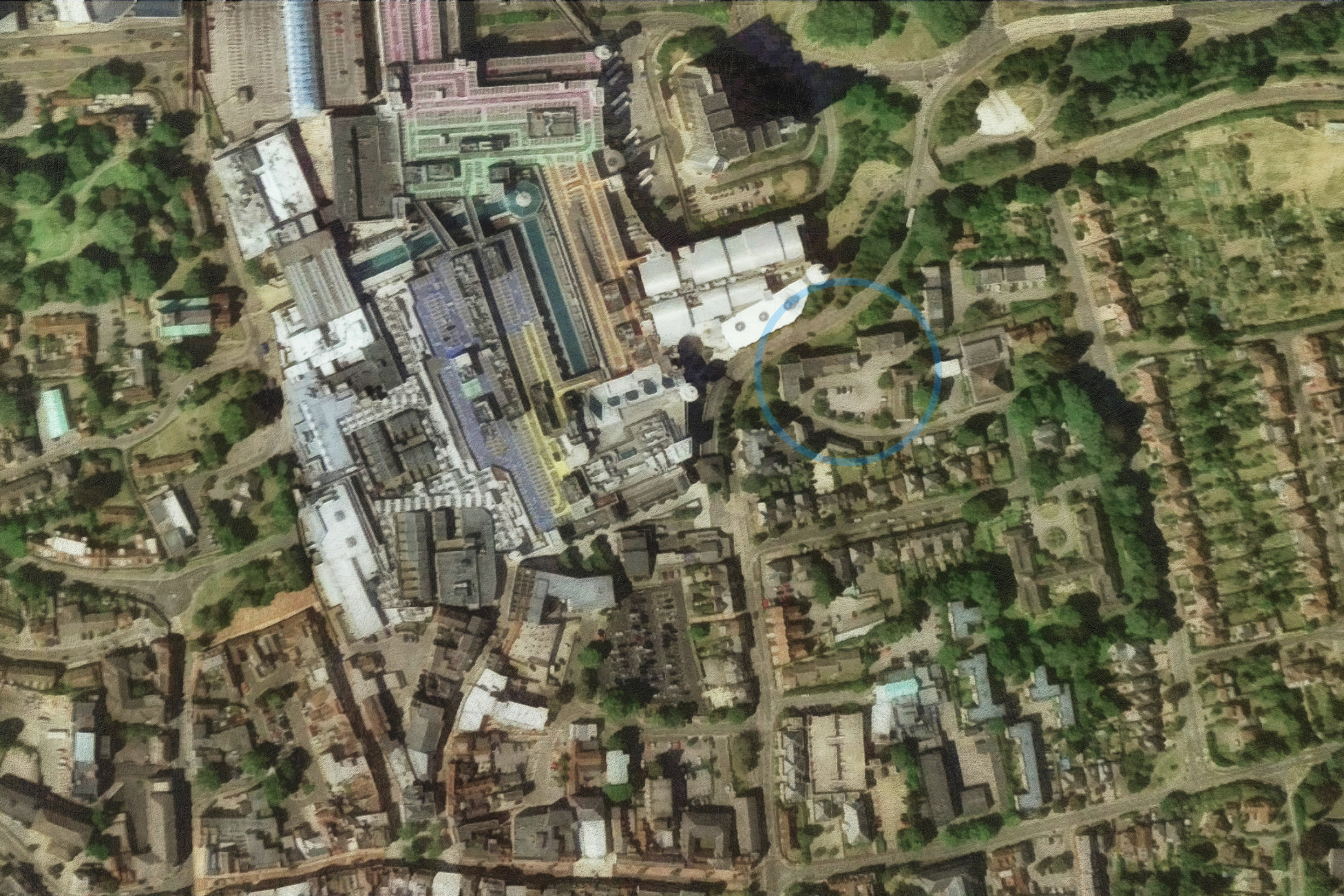An Aerial View of Basingstoke Town Centre