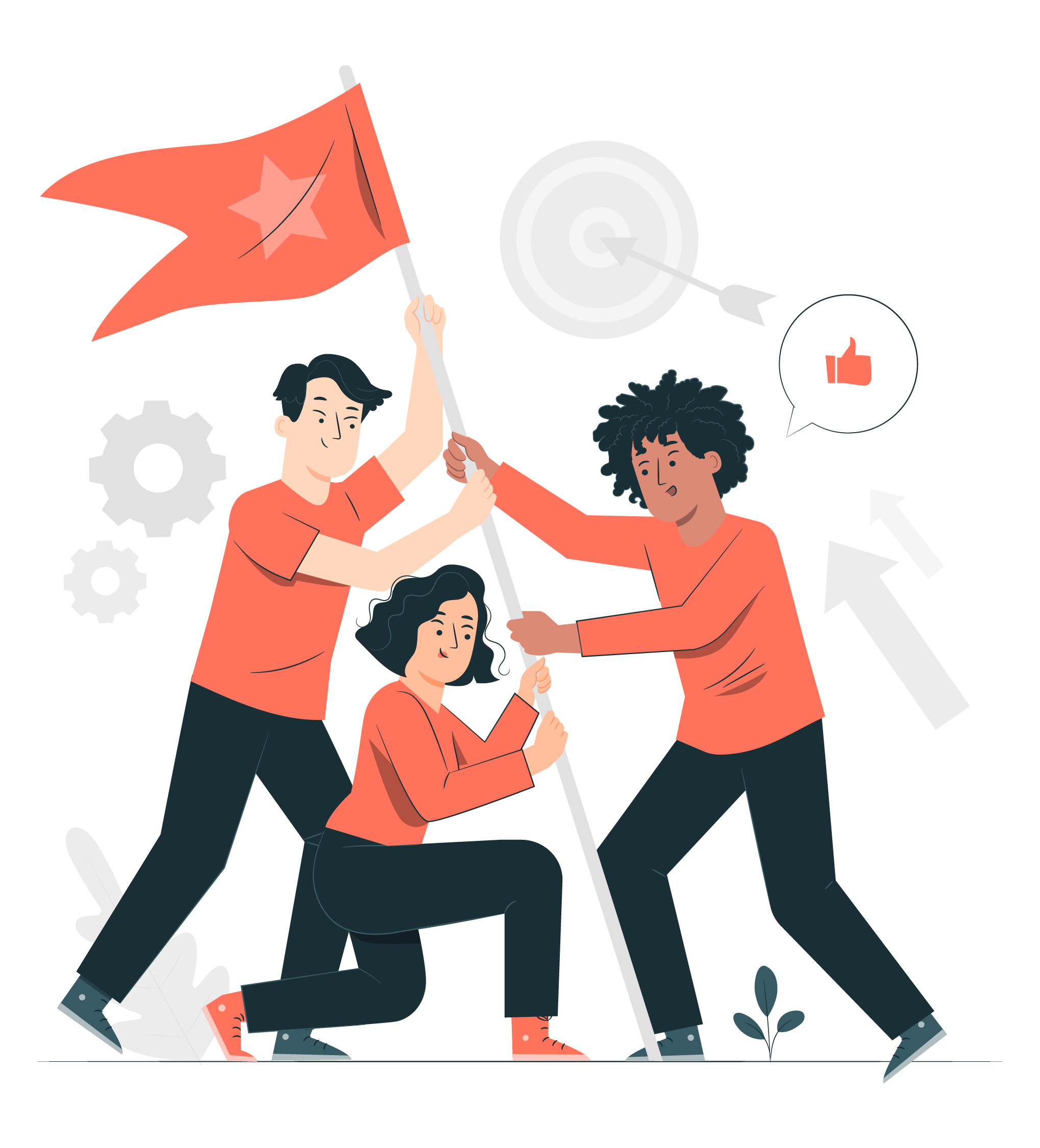 Support and Mentorship Illustration