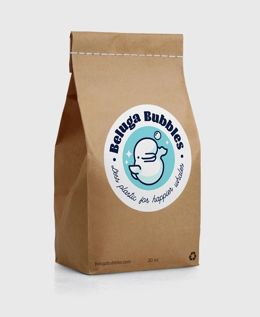Beluga Bubbles Paper Bag