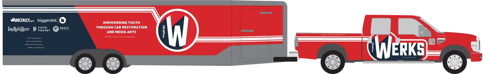 DSF Werks branding on truck mockup