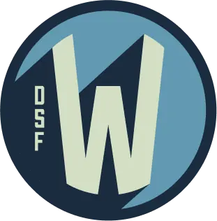DSF Werks Badge logo blue variant