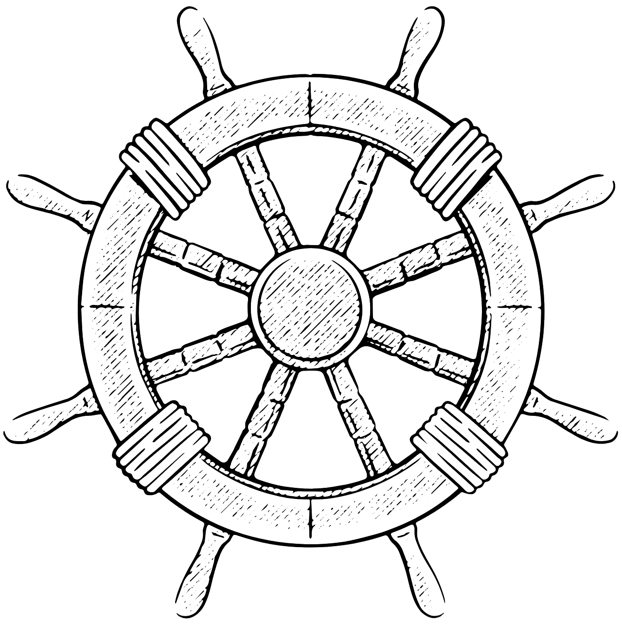 Segelschiff Lenkrad Icon