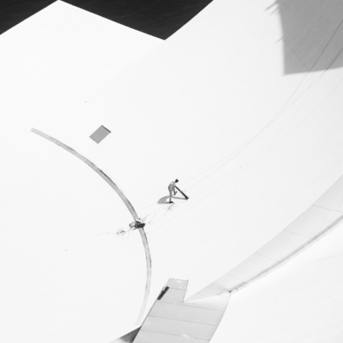 Working Man Under Strong Sunlight