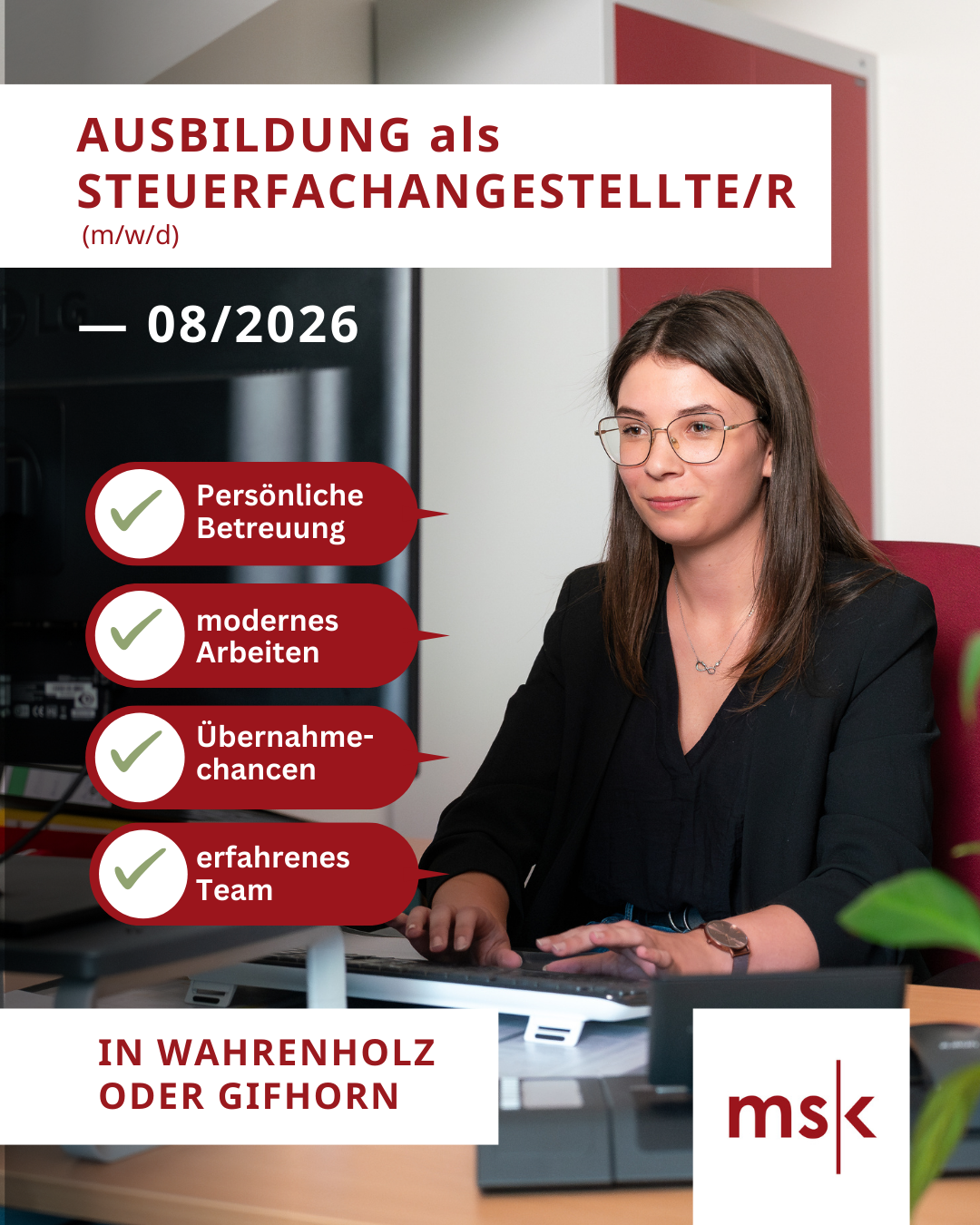 Logo von msk mit rotem Lupensymbol und stilisierter Person