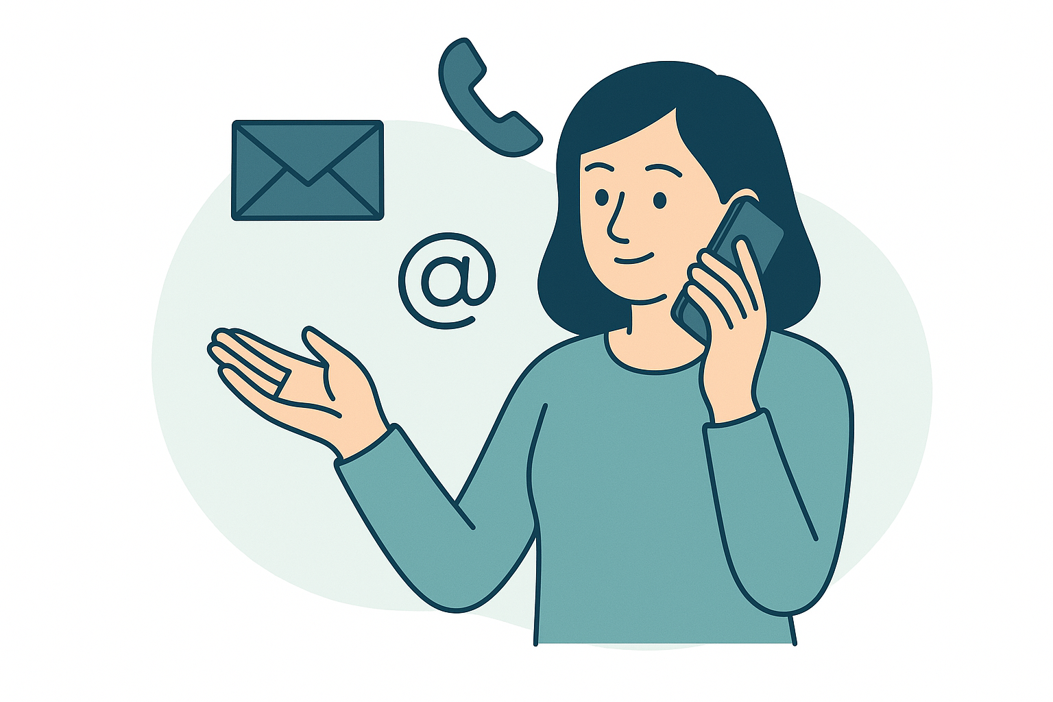 Person writing a message to get help