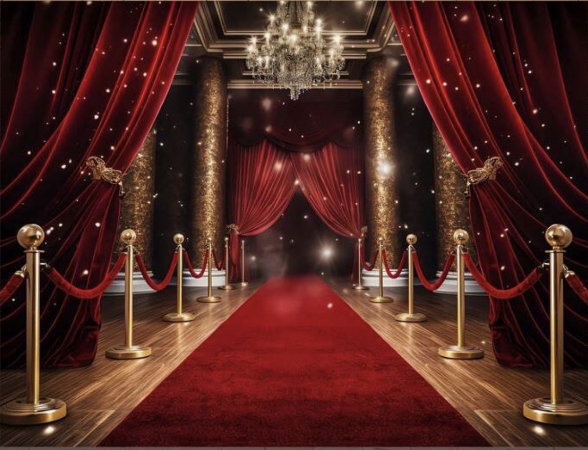 Hollywood Glam red carpet backdrop