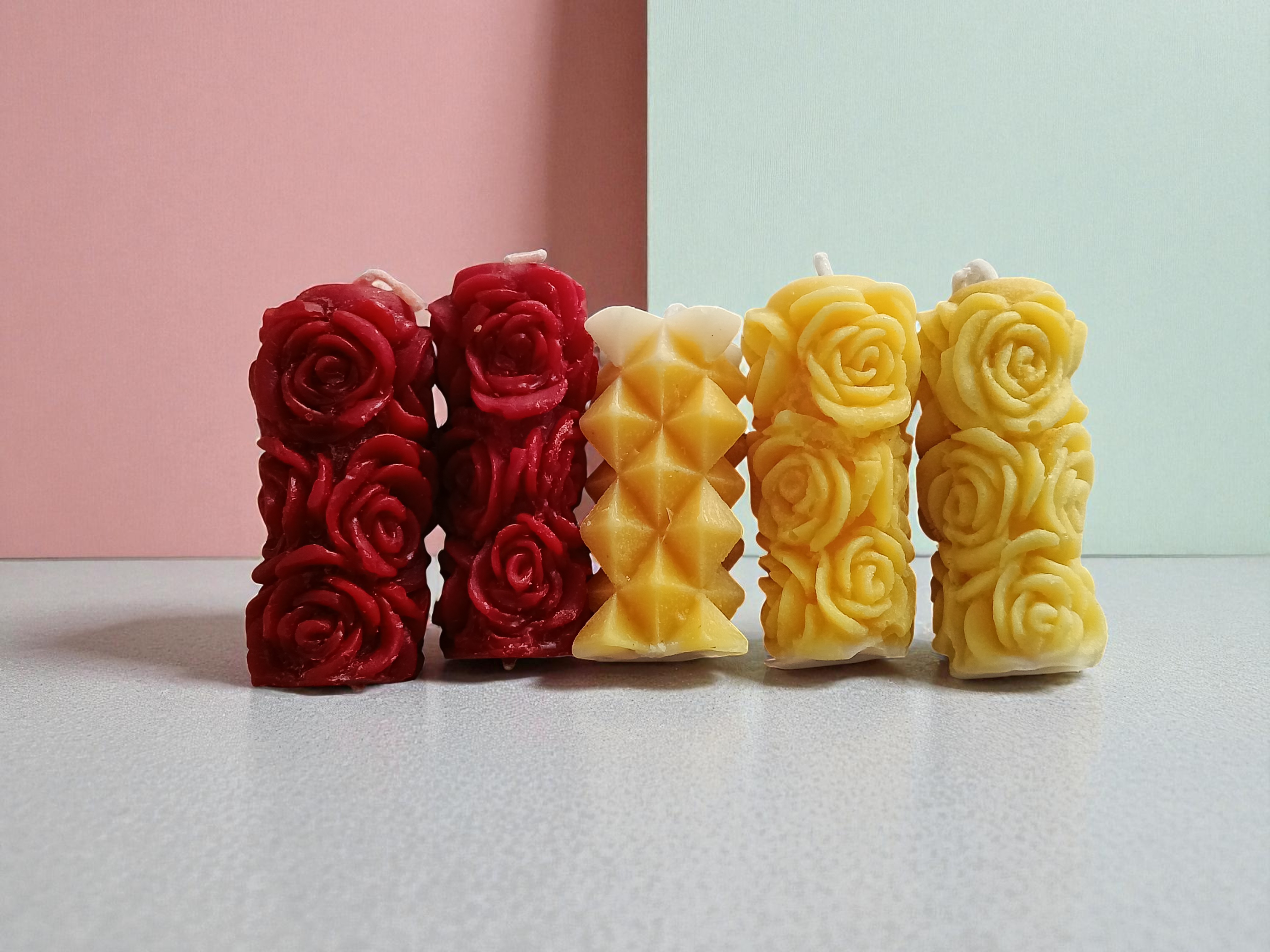 Rose Pillar Candle thumb 4