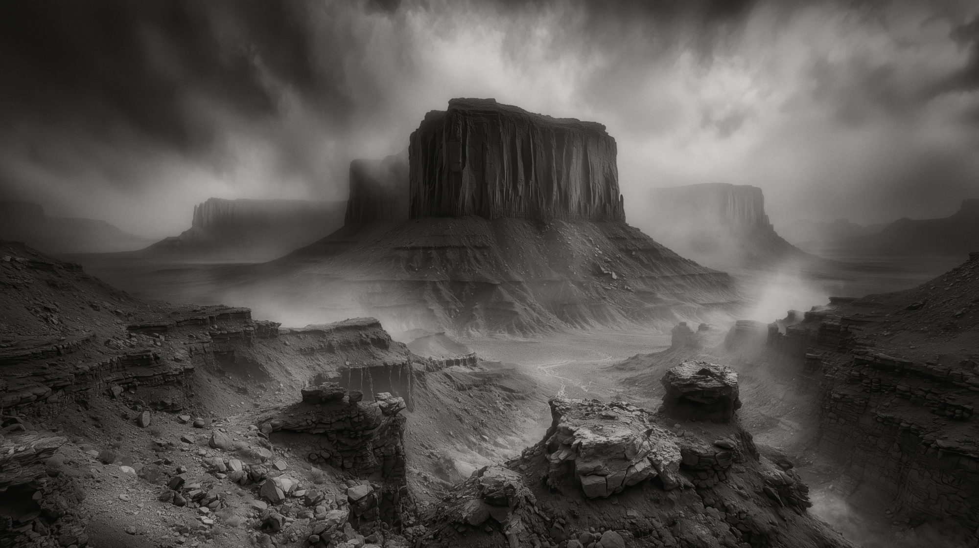 Cloud And Dry Far Distant Path