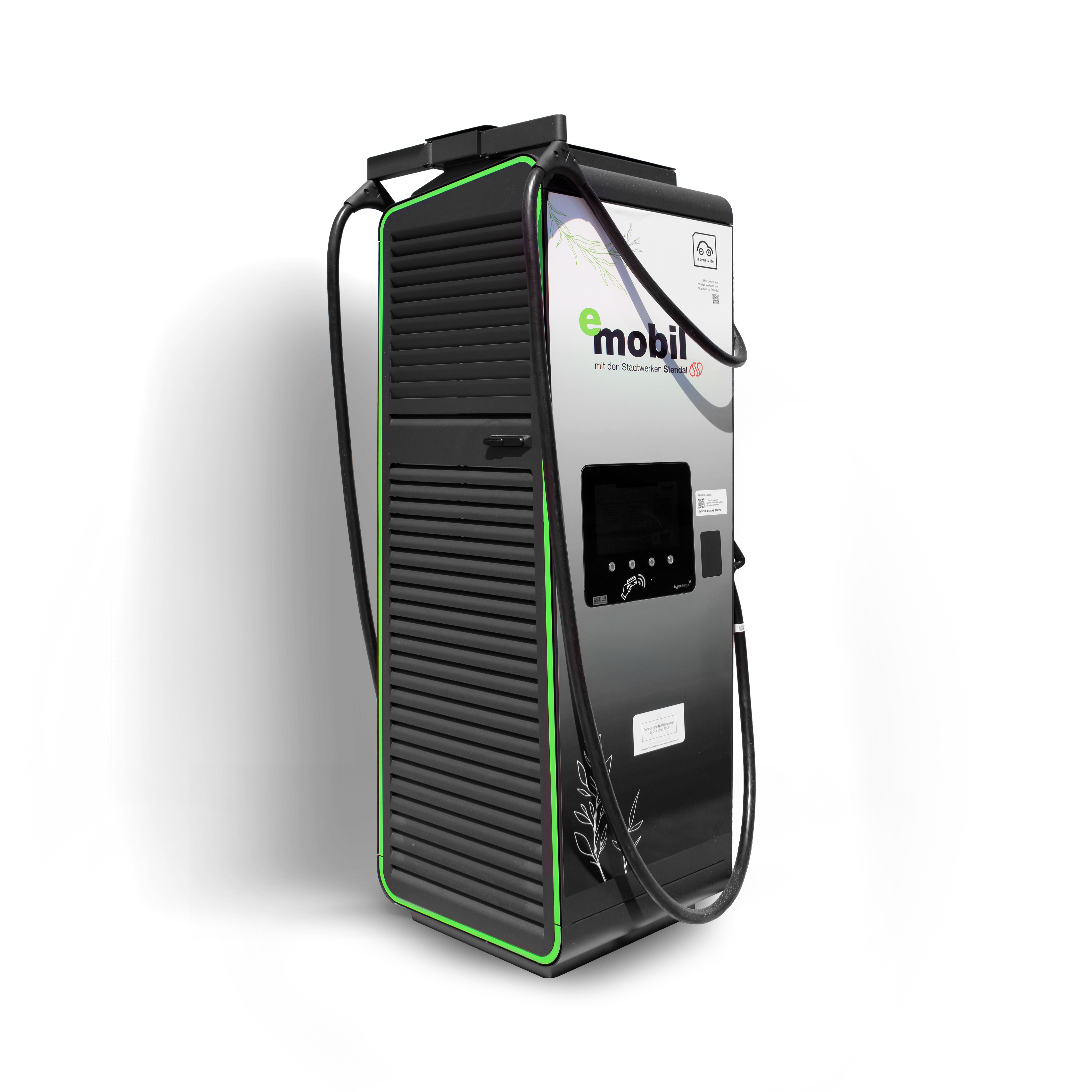eMobil Schnellladesäule für E-Autos der Stadtwerke Stendal GmbH – öffentliche DC-Ladestationen in Stendal und der Altmark in Sachsen-Anhalt.
