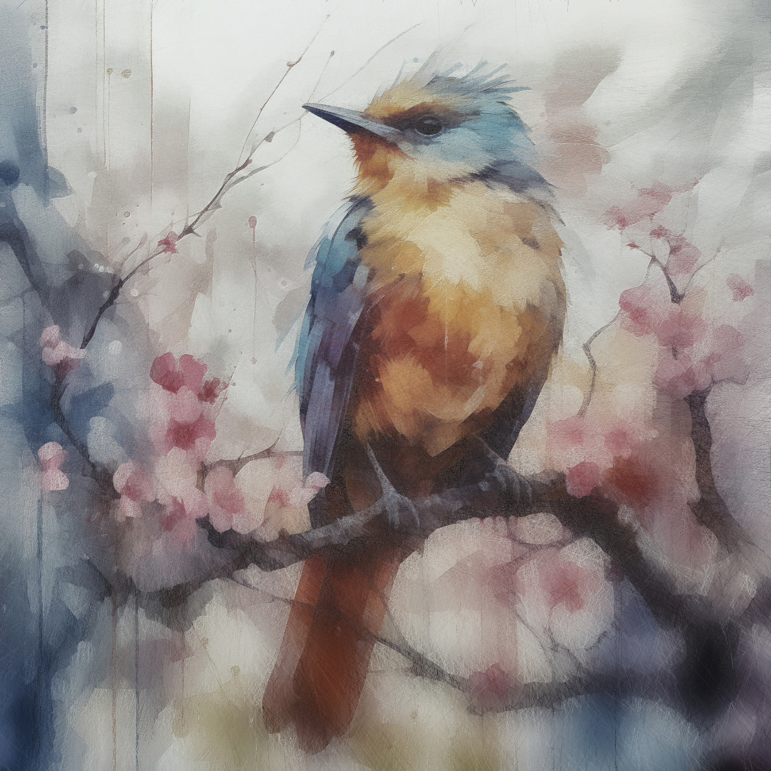 Bird With Summer Rain