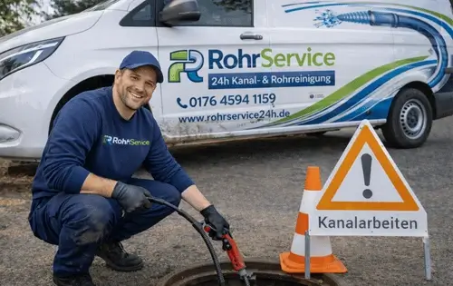 Rohrreiniger Andre im Einsatz