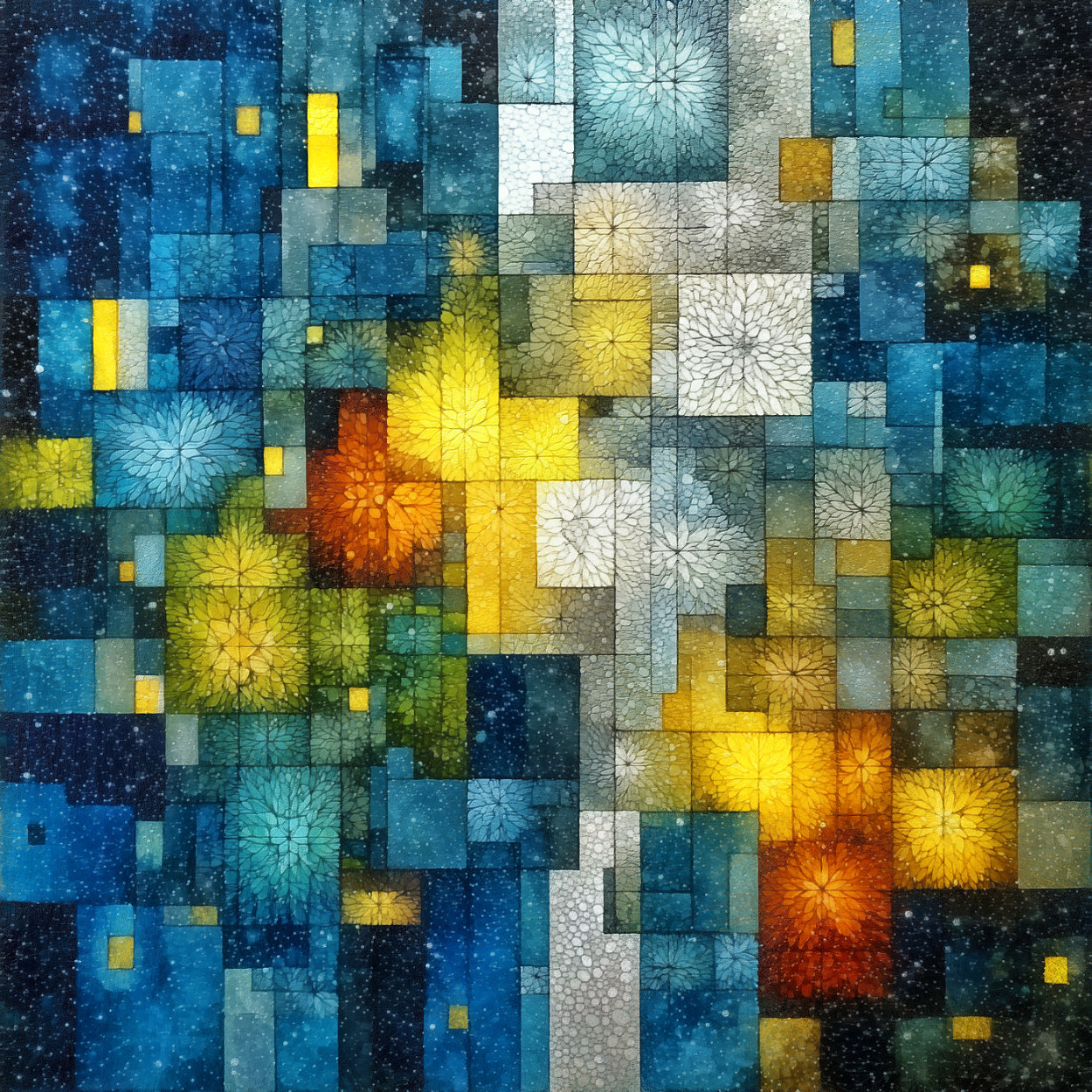 Garden City On Winter Night