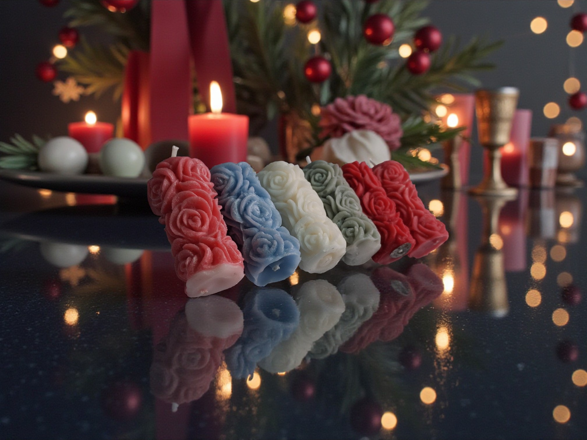 Rose Pillar Candle thumb 6