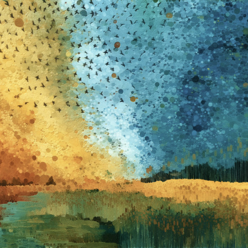 Murmuration After Sunset