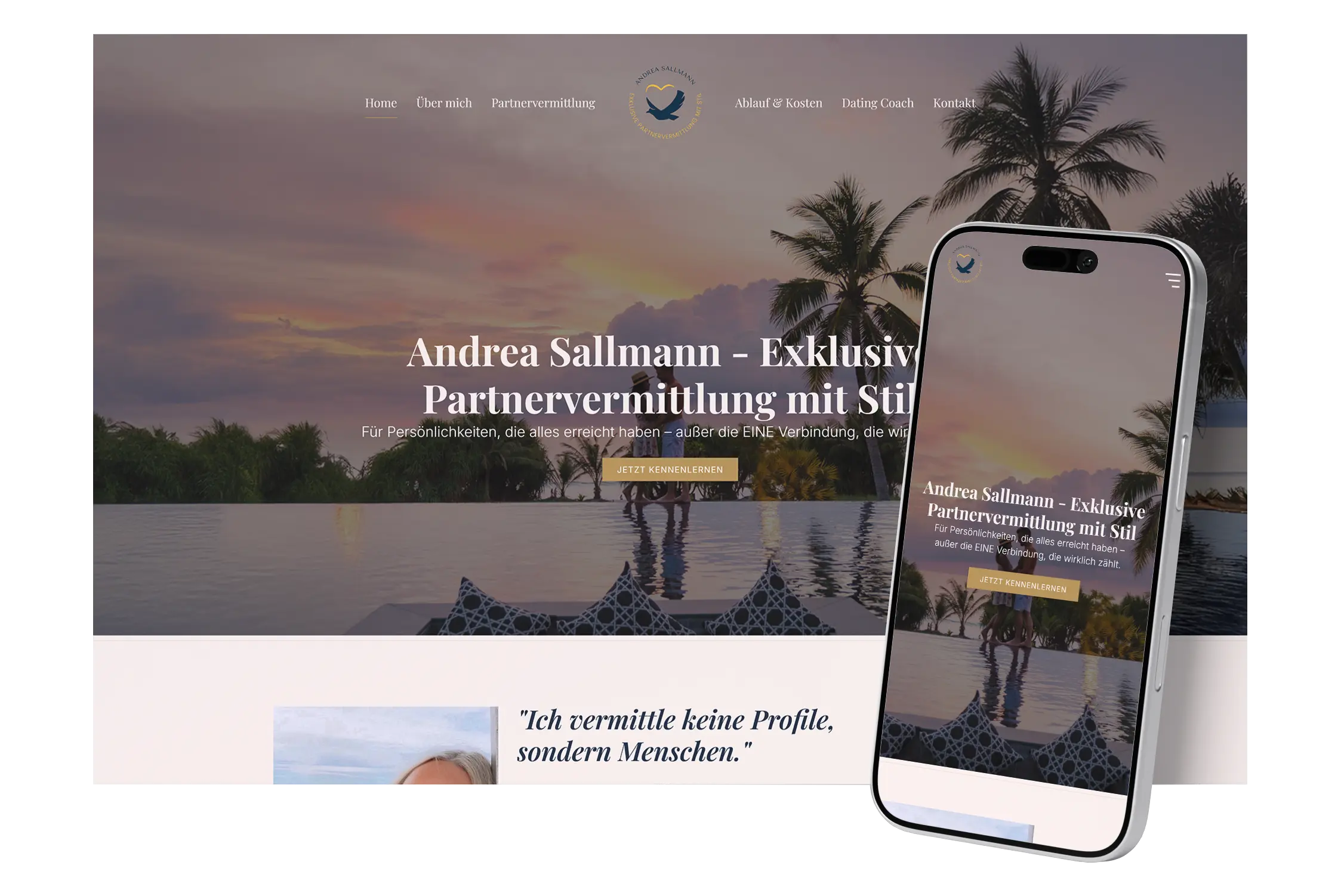 Website für Partnervermittlung