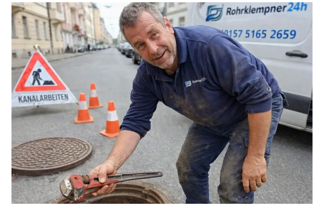 Rohrreiniger Andre im Einsatz