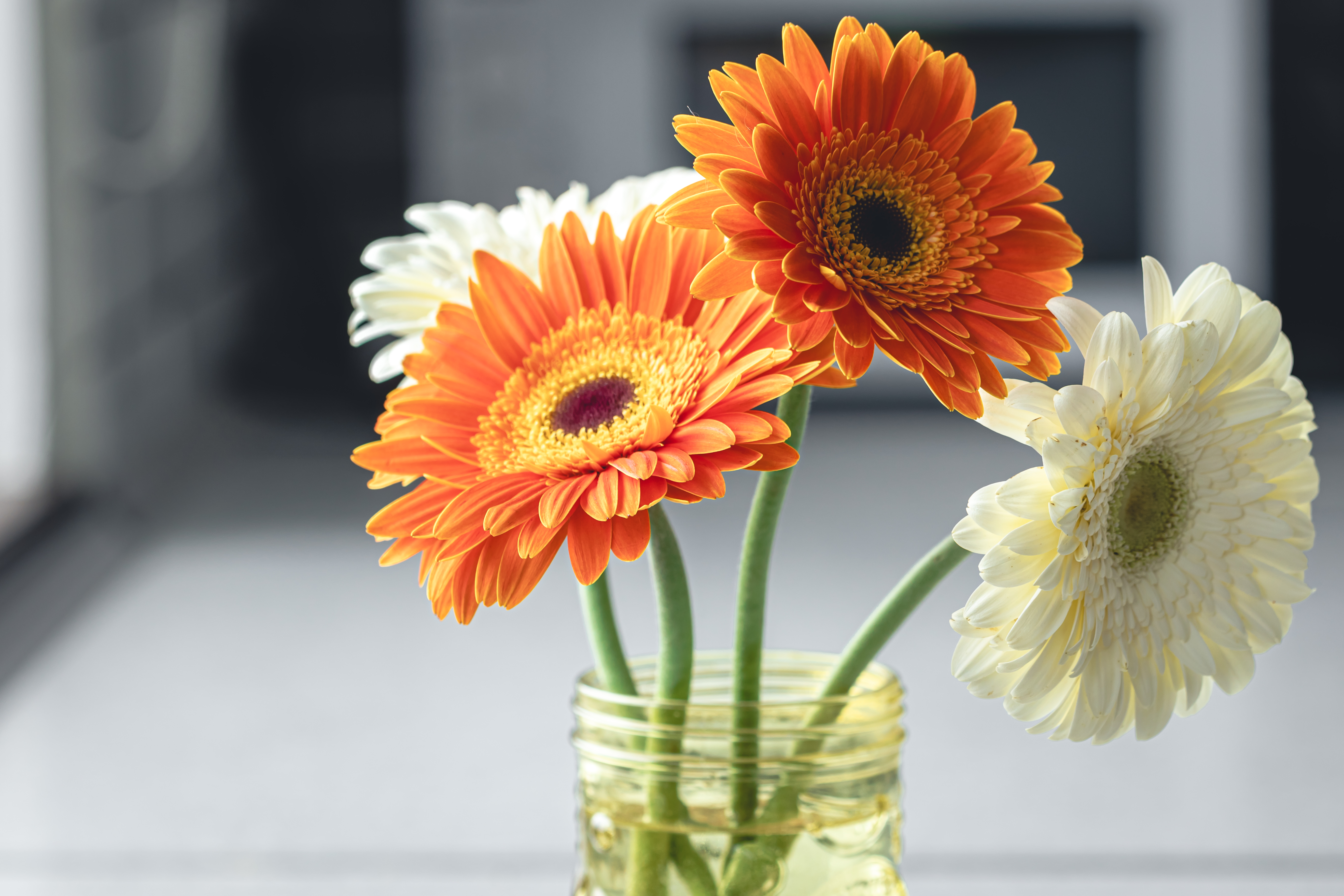 Blumenstrauß mit orangefarbenen Gerbera