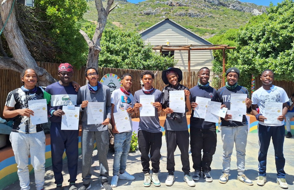 Young men at the Roots to Resilience Youth Leadership Camp, January 2026