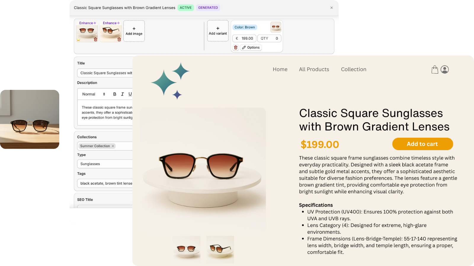 Listagrow AI Shopify lister review queue interface