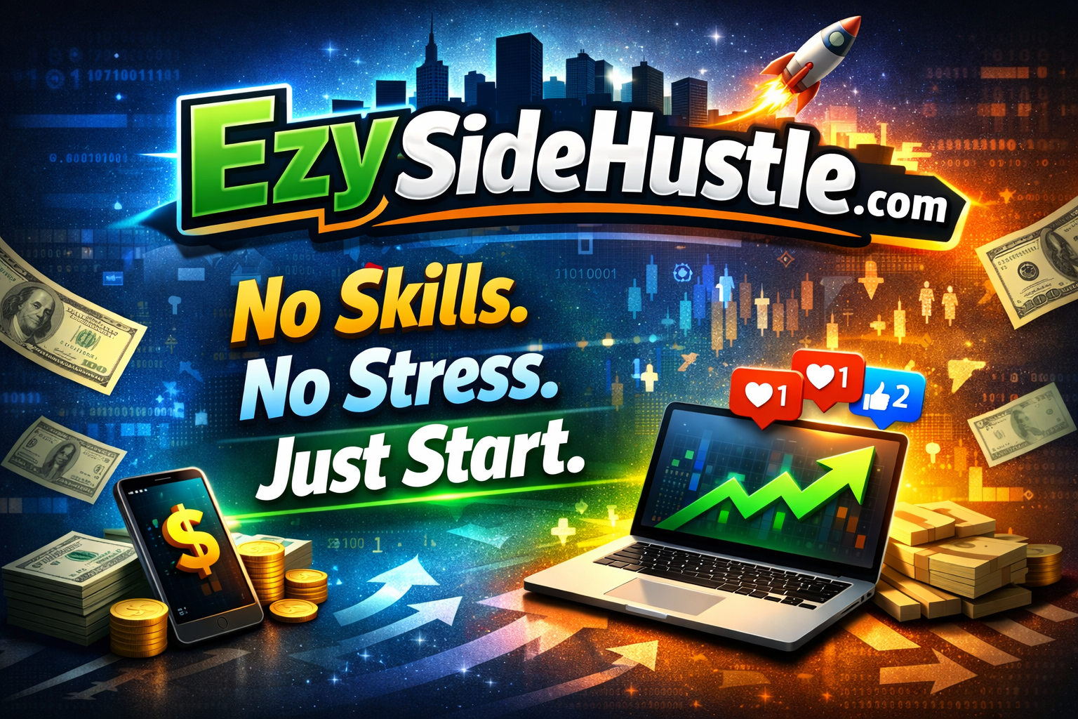 EzySideHustle promotional graphic