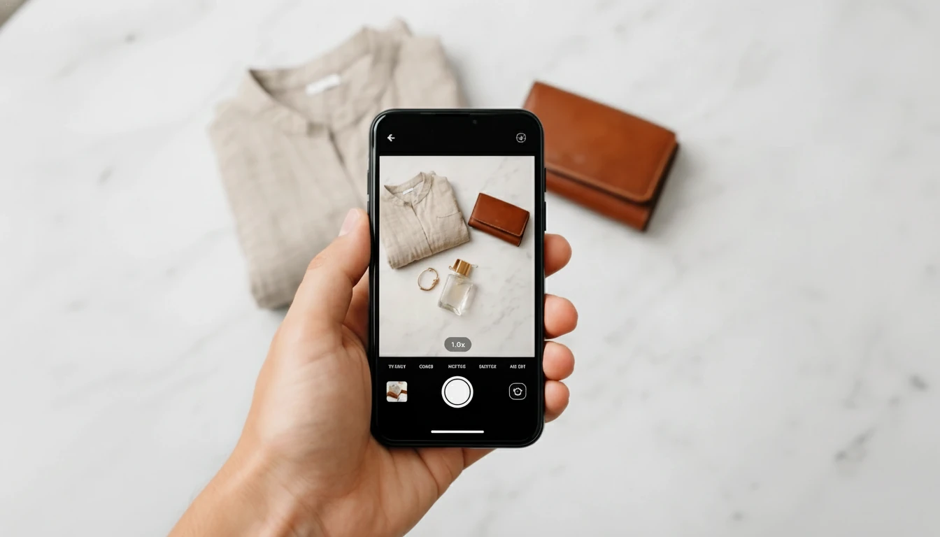 Photographing products with phone for Shopify listing