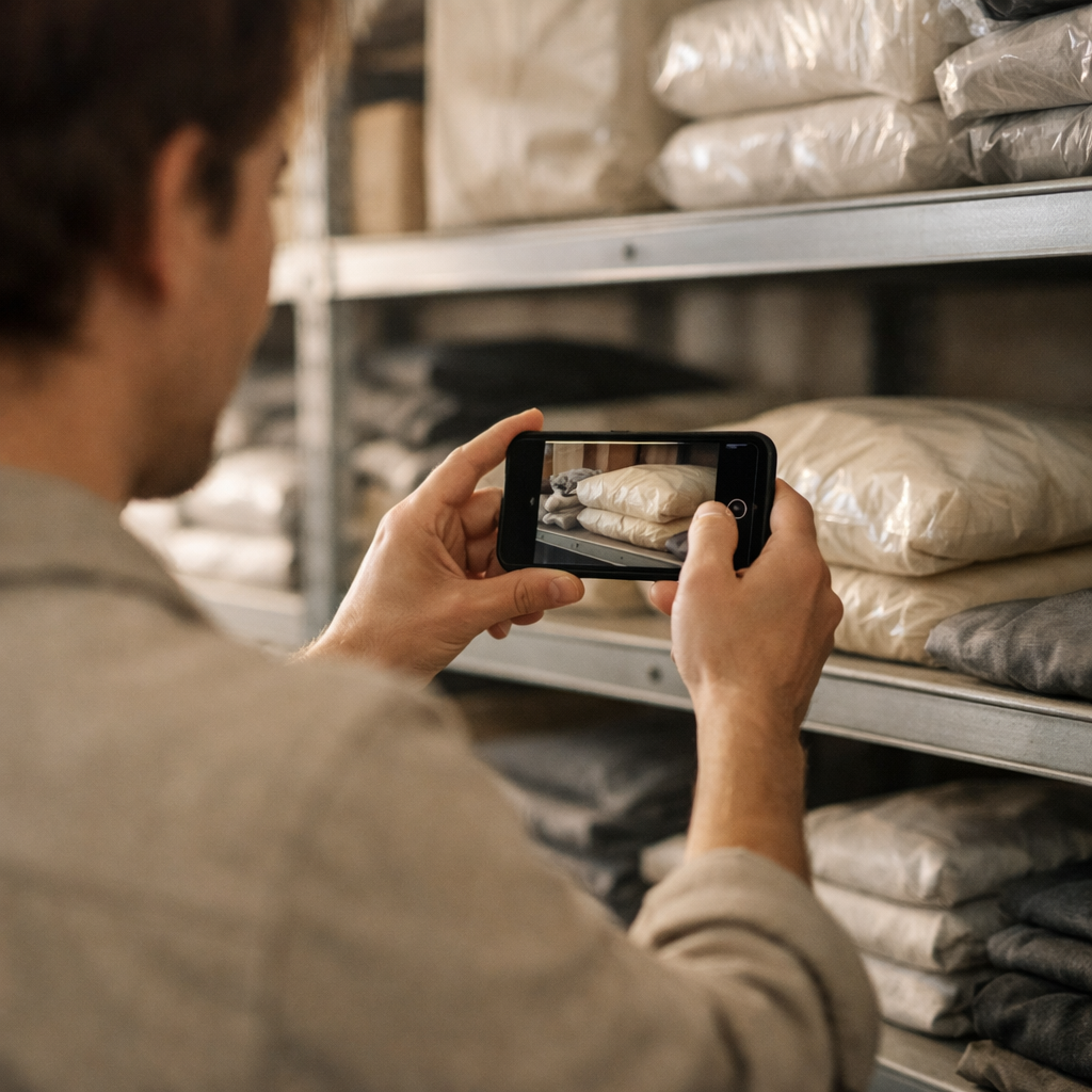 Photographing products with a smartphone for marketplace listing