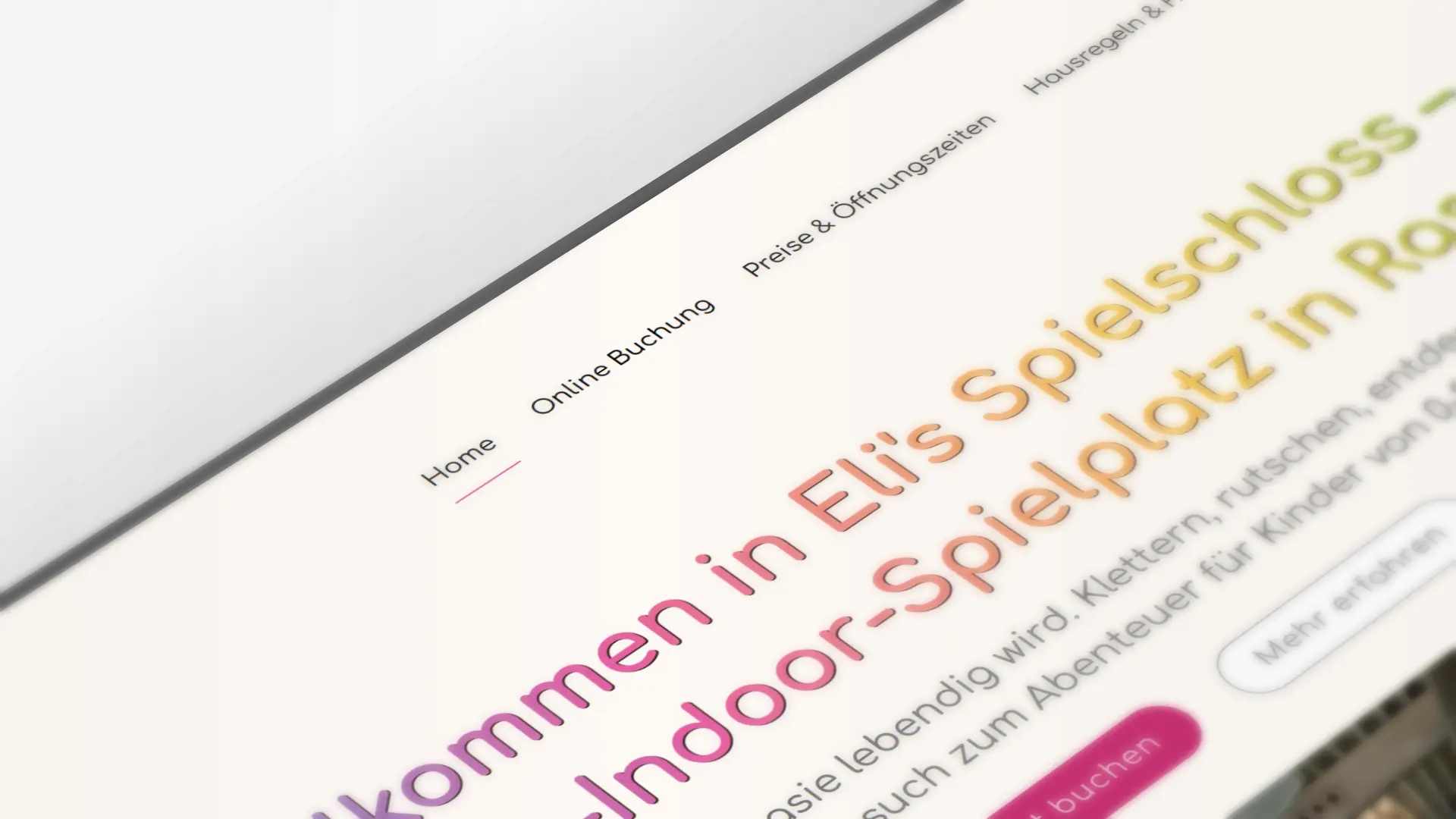 Eli's Spielschloss Website Preview