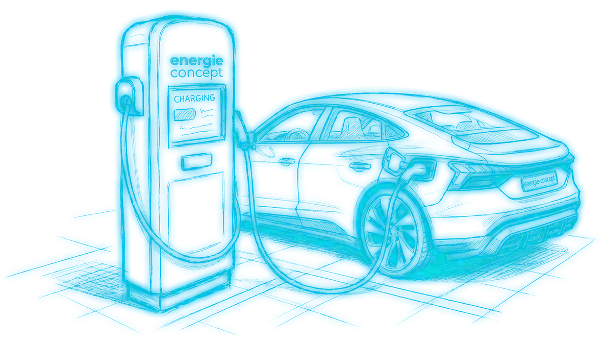 Intelligente Ladesäule und Wallbox Transparent