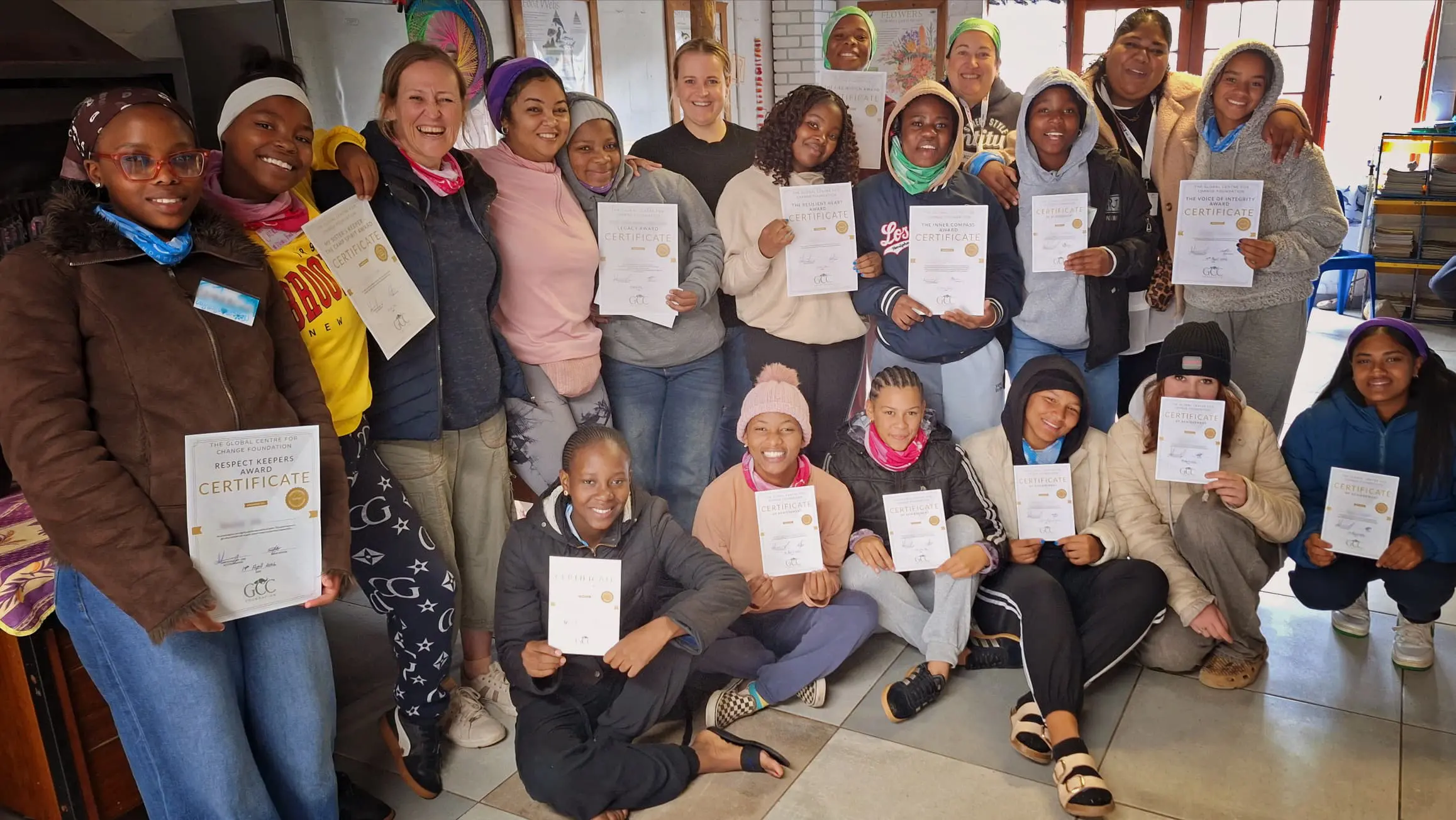 Girls on Fire participants at the Becoming Camp, Soetwater Environmental Centre, April 2026