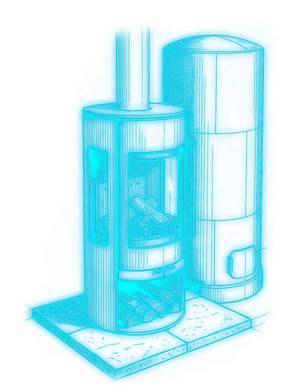 Wasserführender Kamin