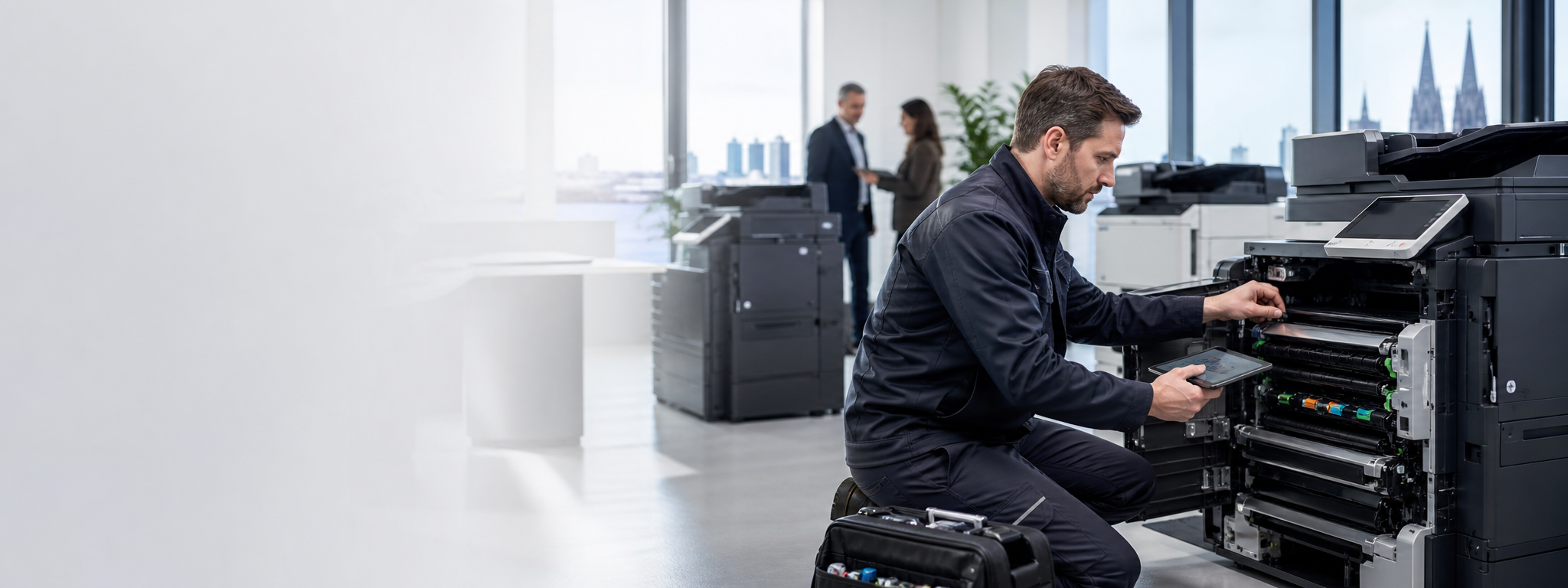 Gewerbliches Druck- und Kopiersystem im Büro