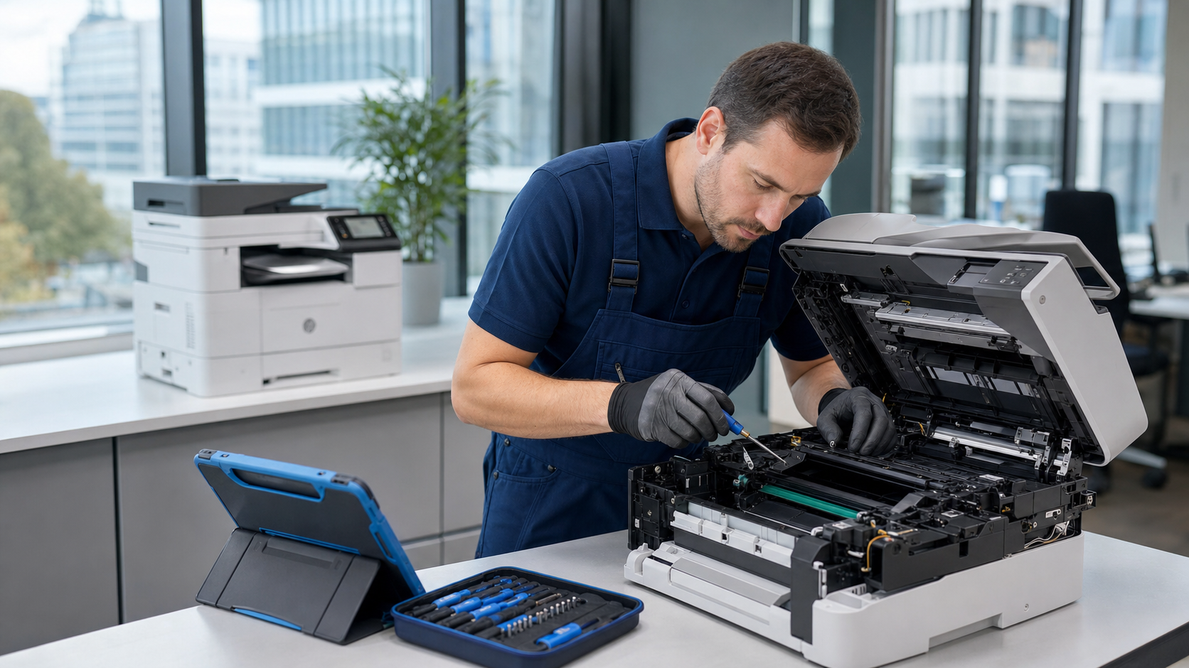 HP Drucker und Multifunktionssystem im Büro