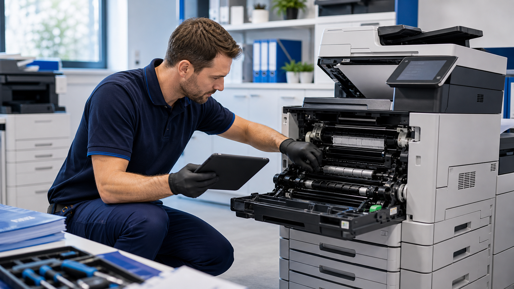 Kyocera Kopierer Wartung in einem Firmenbuero