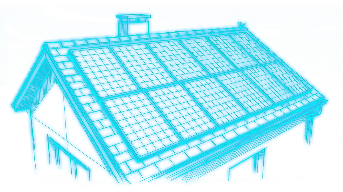 Illustration Photovoltaik Solarpanele