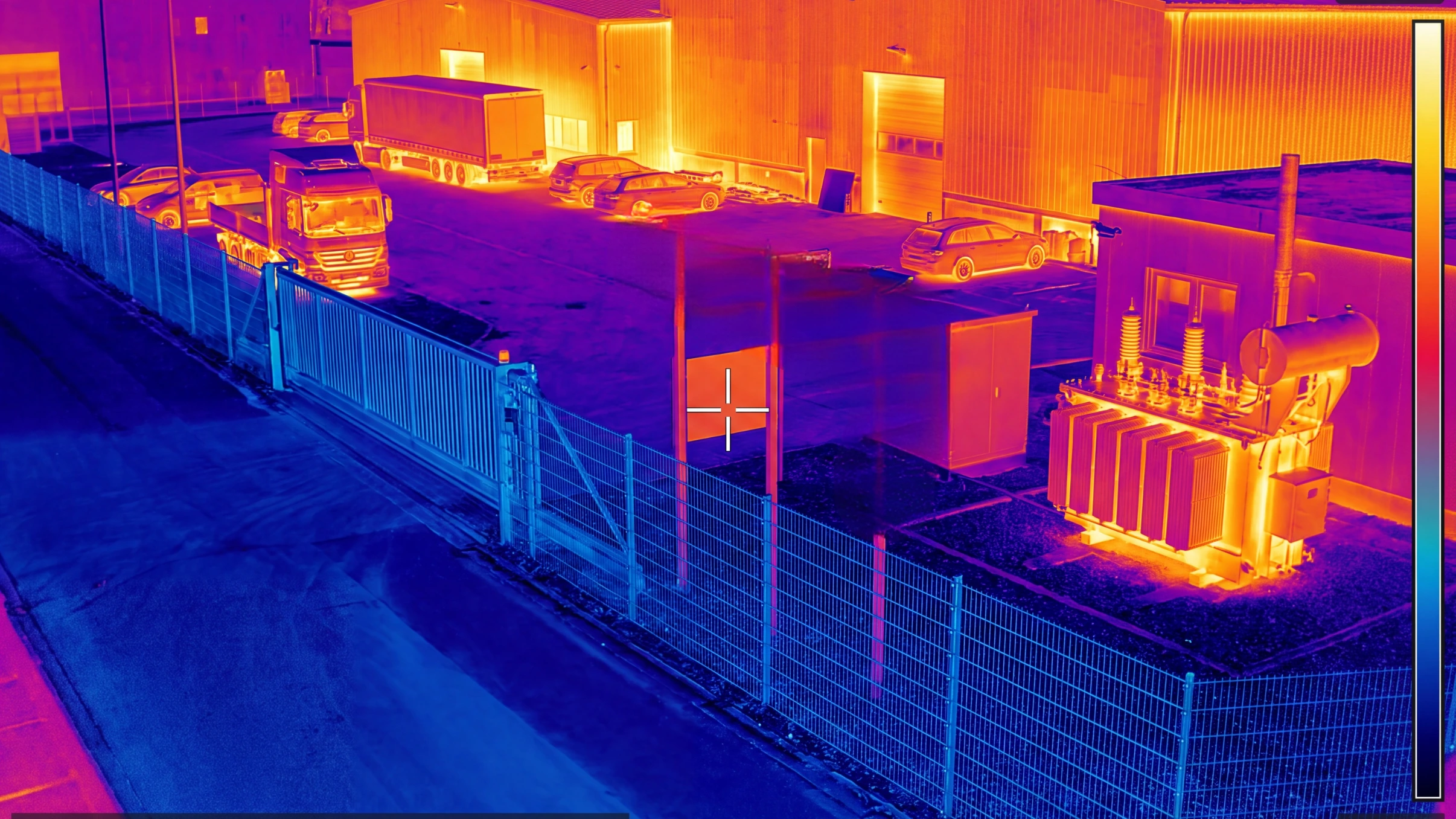 Bild einer Thermal-Kamera für erhöhte Sicherheit