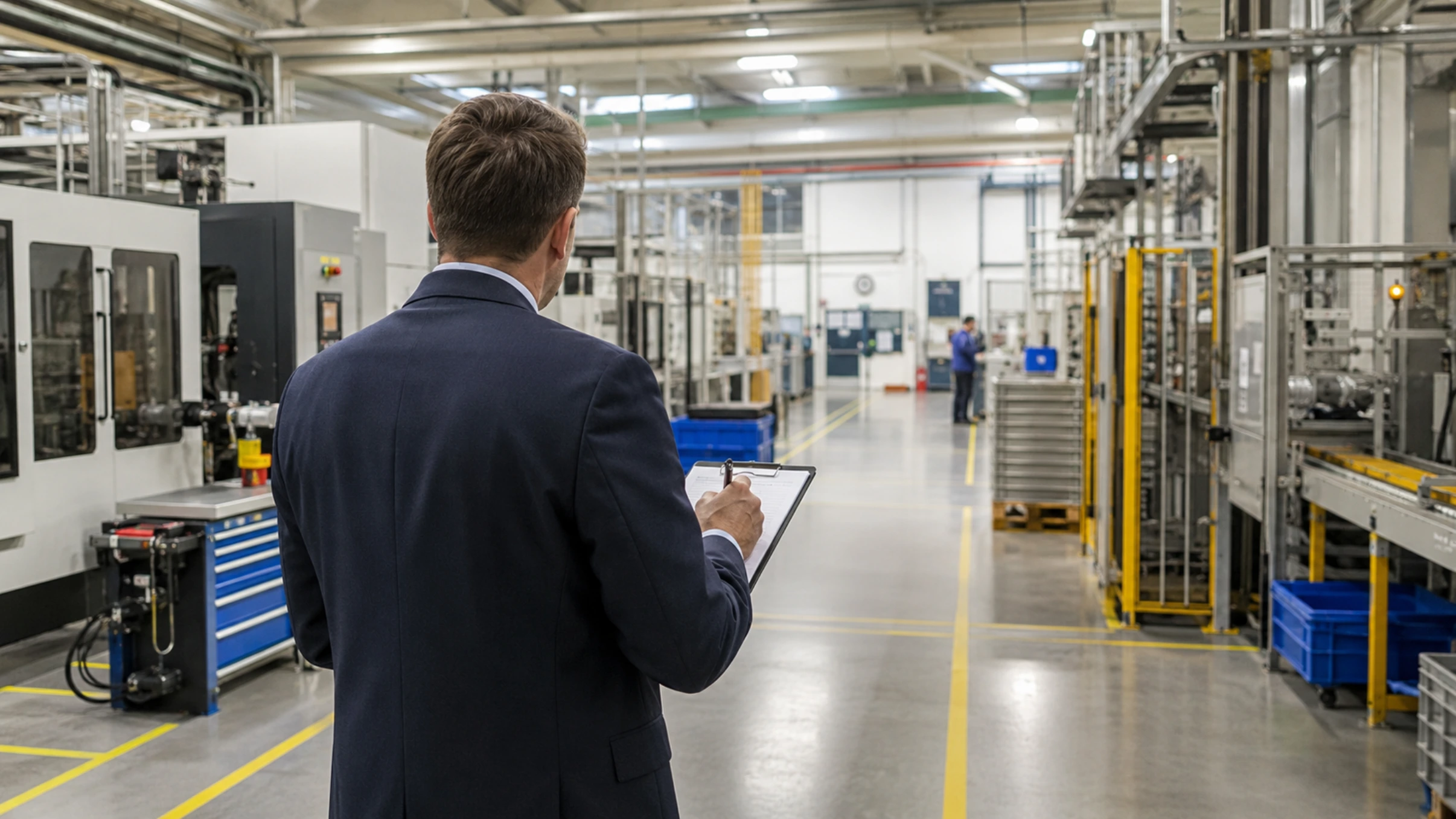 Mitarbeiter prüft die Arbeitssicherheit