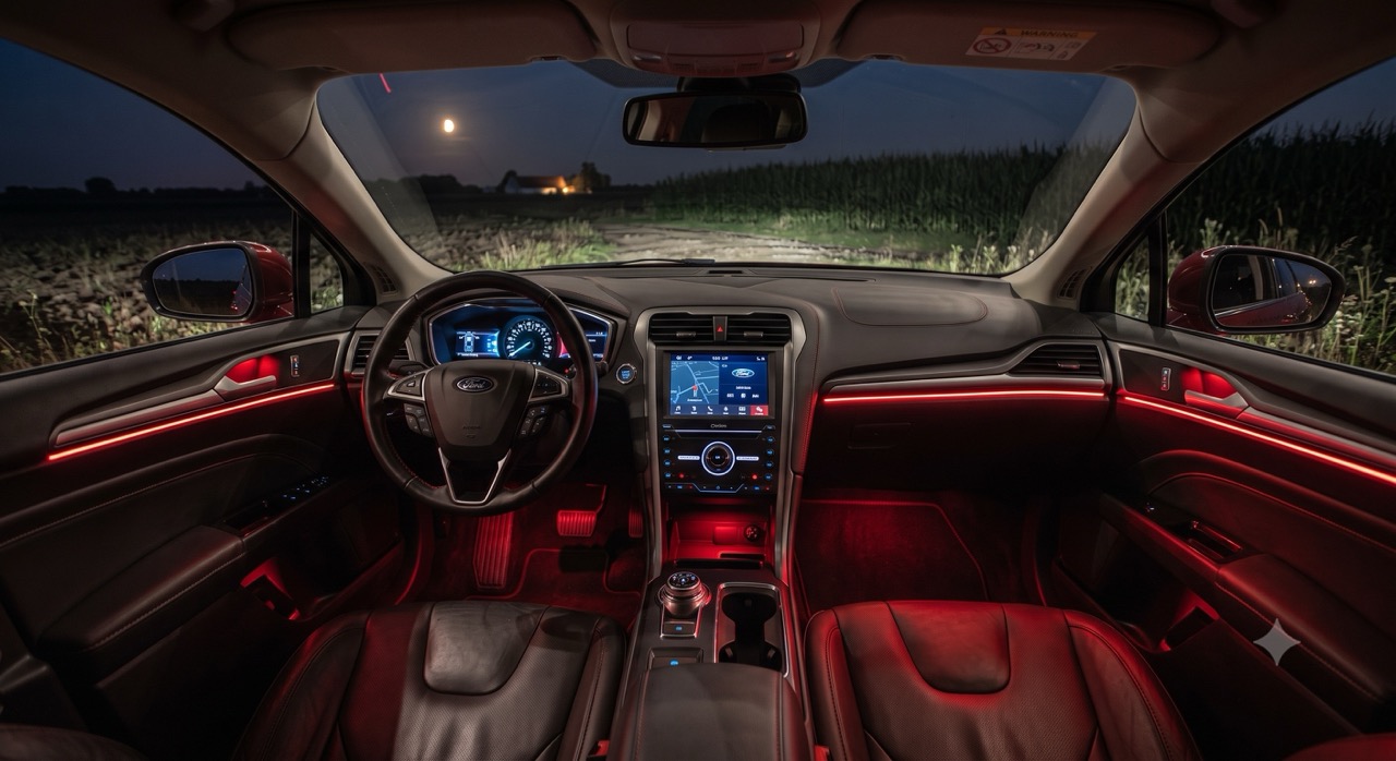 Ford Mondeo mit roter Ambientebeleuchtung