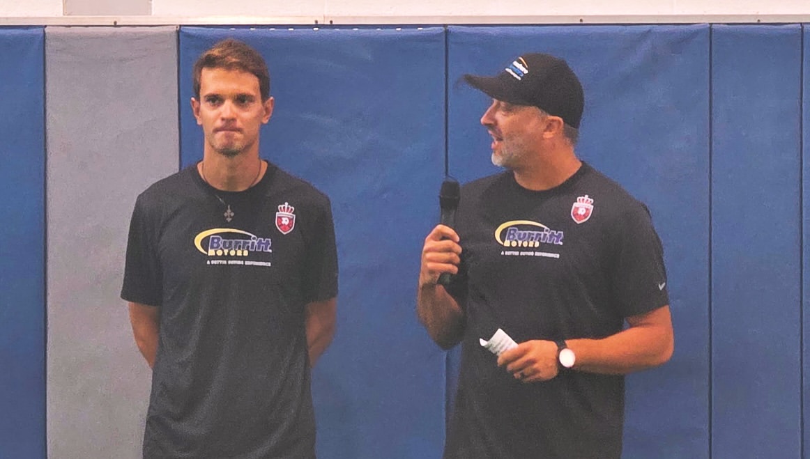 Bogdan SKLZ coach and athlete at grand opening