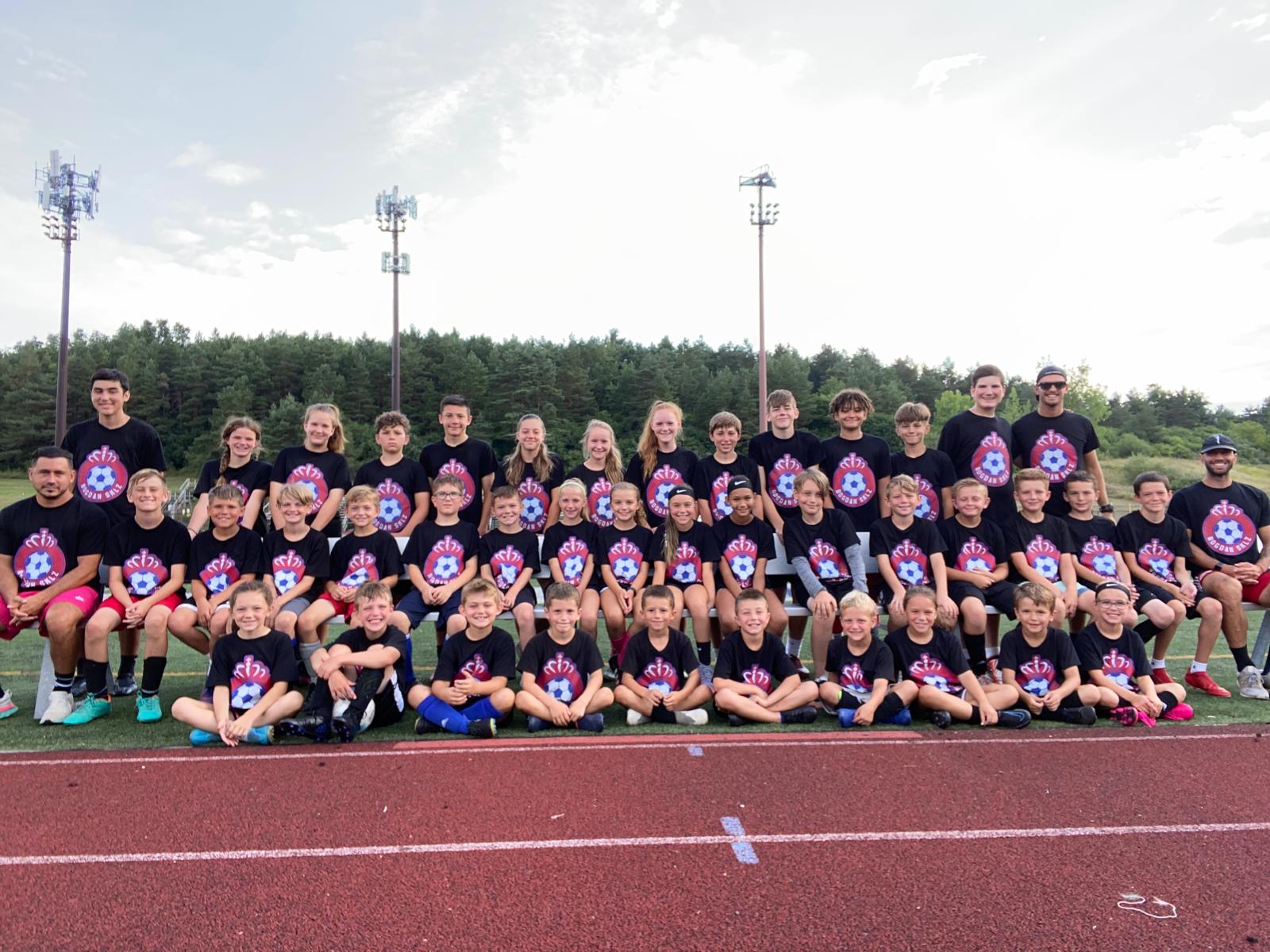 Children participating in a Bogdan SKLZ soccer camp
