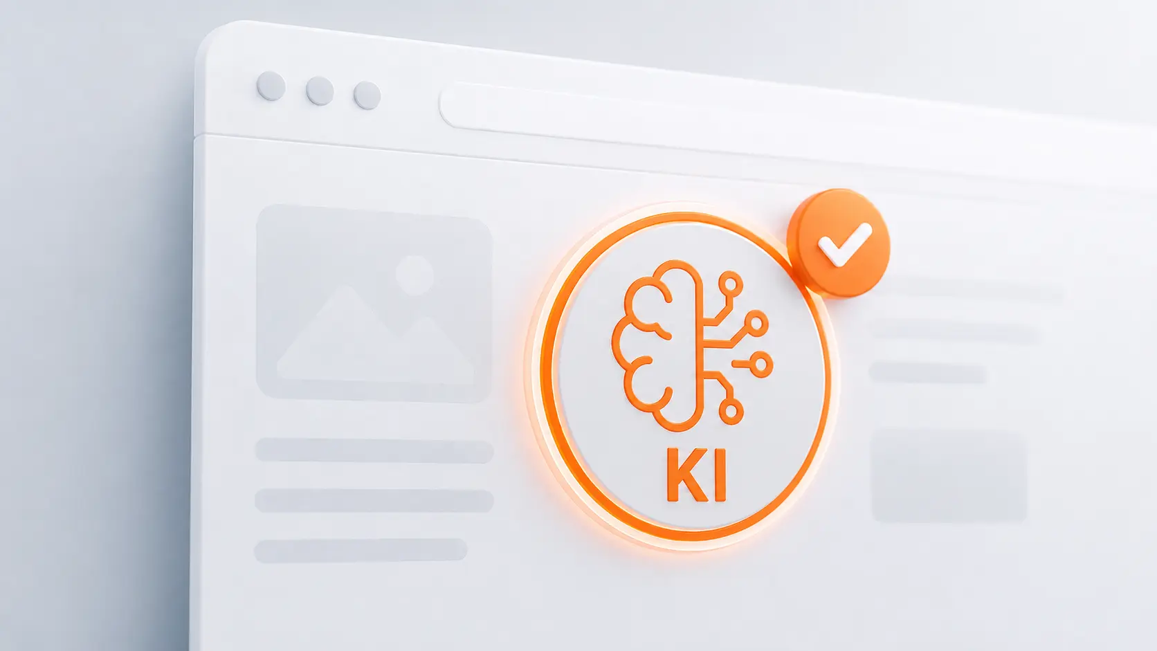 Kennzeichnung von KI-Inhalten und KI-Chats auf einer Firmenwebsite nach den Transparenzregeln des EU AI Act.
