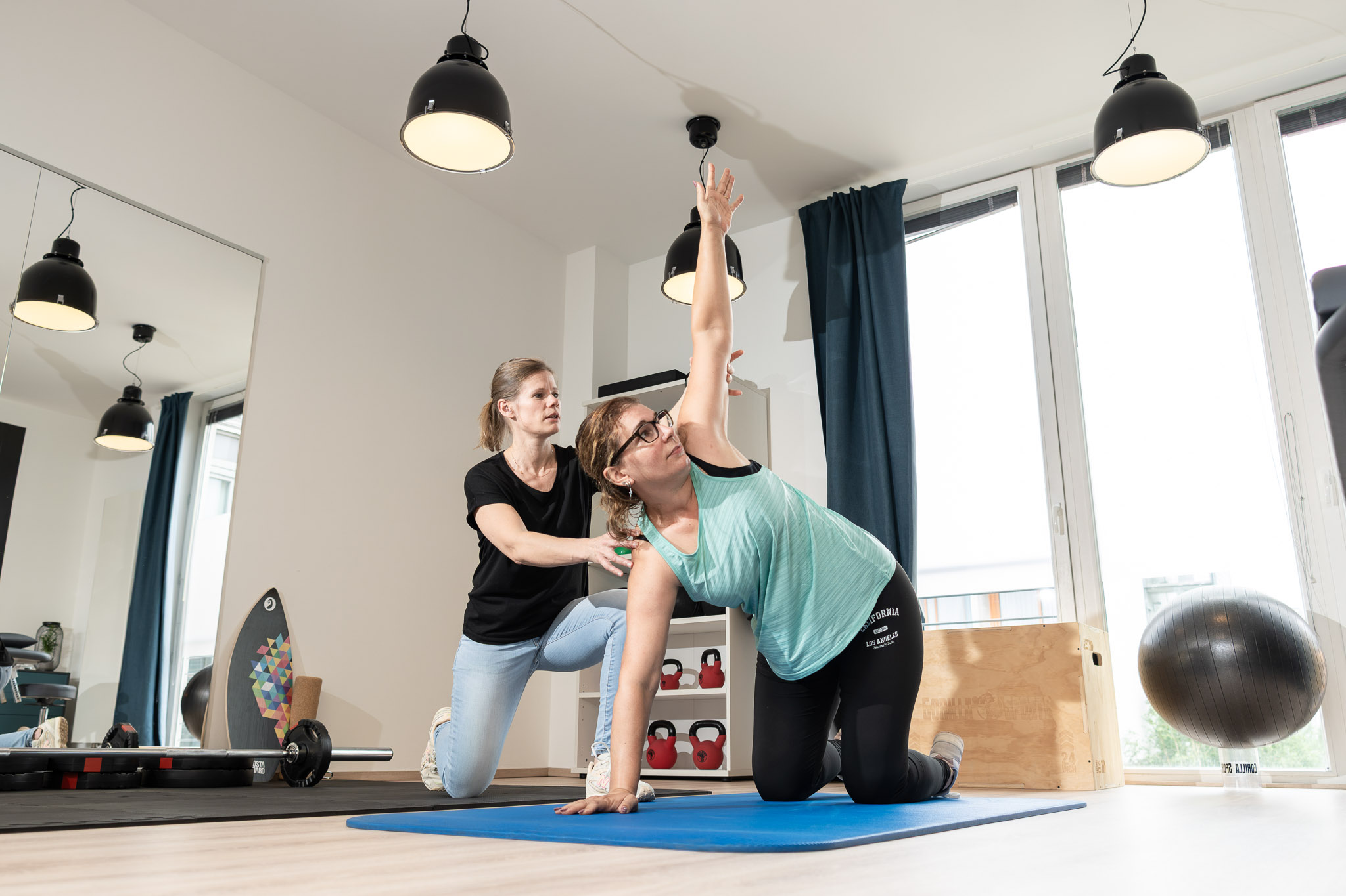 Krankengymnastik und physiotherapeutische Übungen