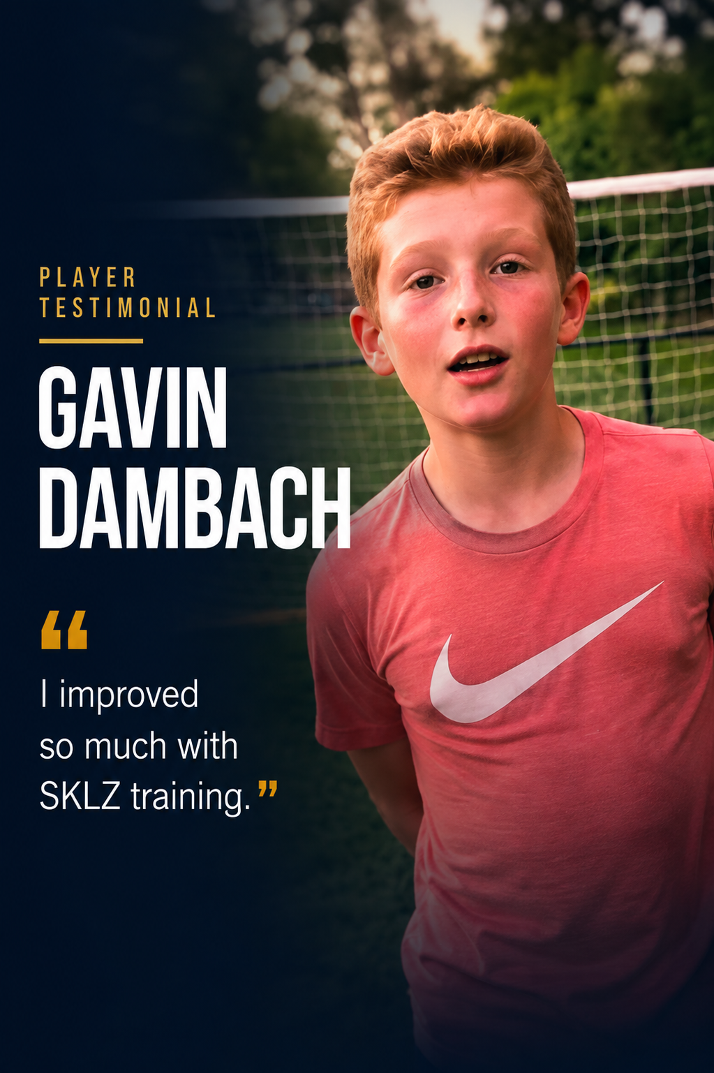 Gavin Dambach, SKLZ player, video testimonial