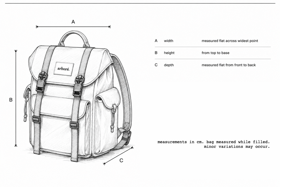 arboré. alpinist backpack measurements
