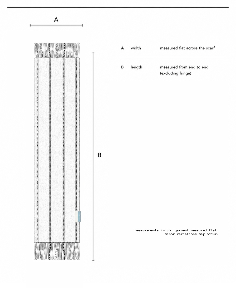 arboré. harbor scarf garment measurements