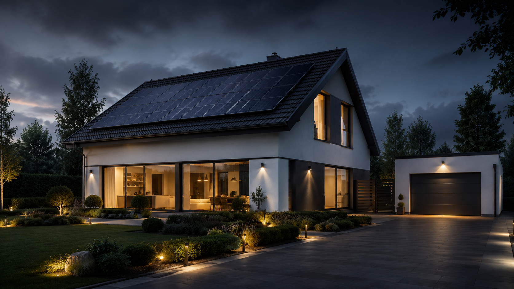 Einfamilienhaus mit PV-Anlage