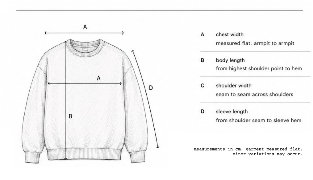 the atlantic crew garment measurements