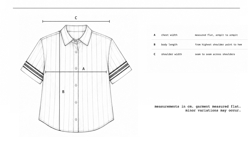 riviera 92 shirt garment measurements